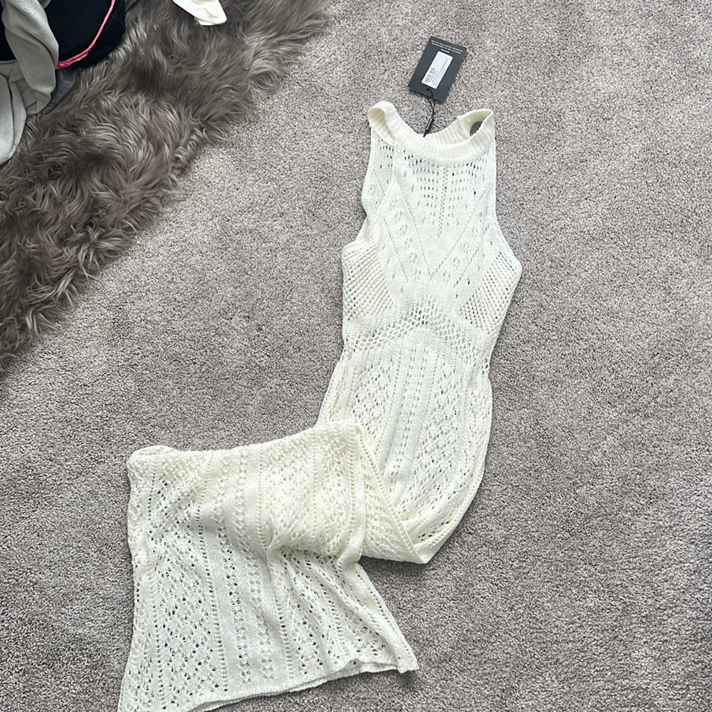 Maxi body con snorted cover up